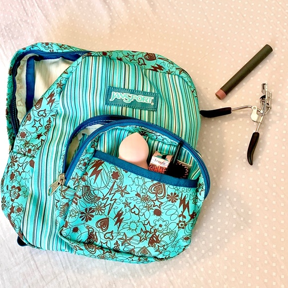 JanSport Half Pint Mini Backpack/Bags Teal— New!! - Picture 2 of 6